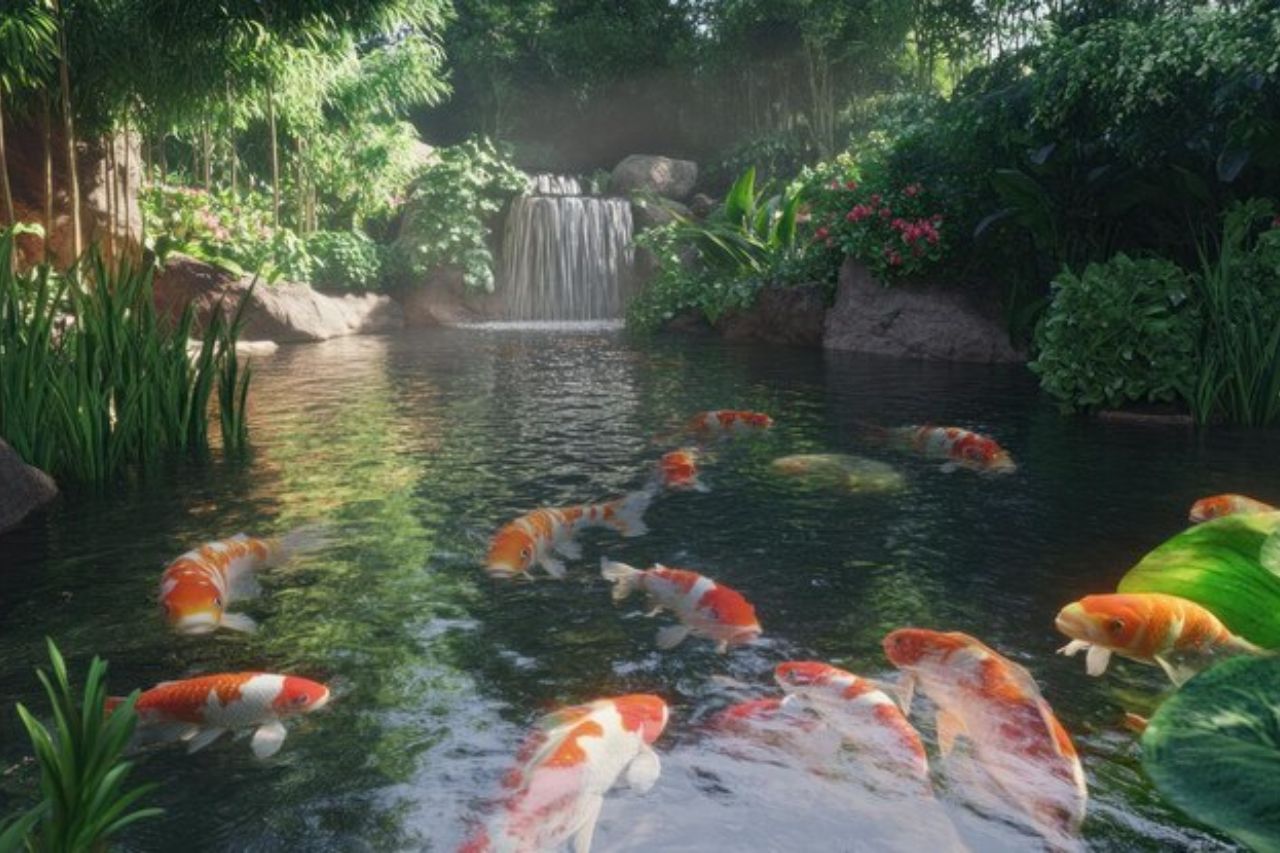 koi fish pond